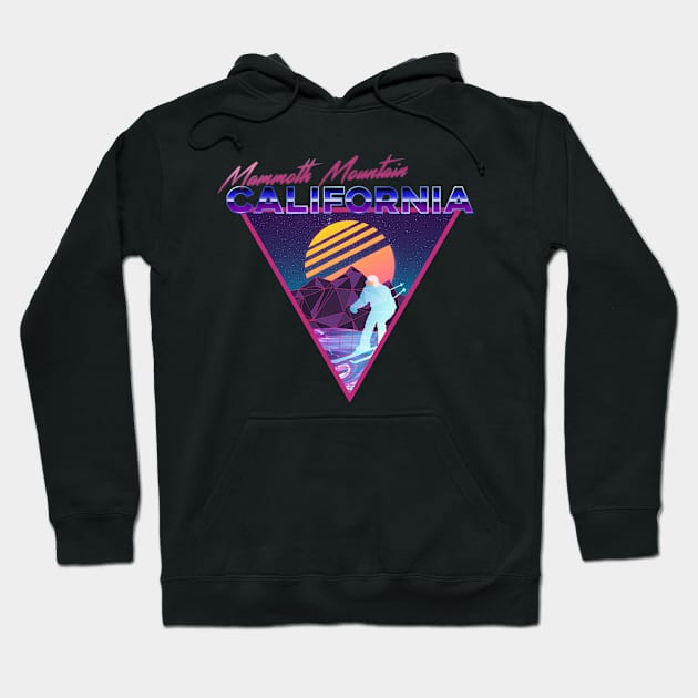 Retro Vaporwave Ski Mountain | Mammoth Mountain California | Shirts, Stickers, and More! Hoodie by KlehmInTime